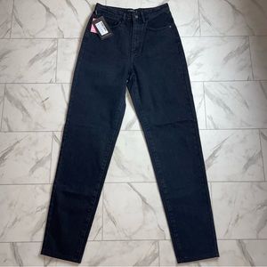 Pretty Little Thing Women's  Black High Waist Mom Jean - 6